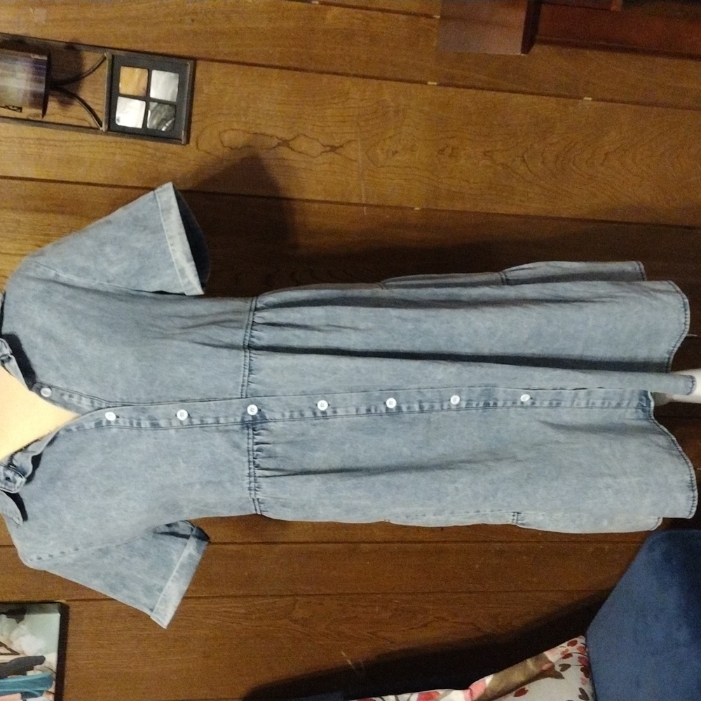 Stonewash denim look dress size M